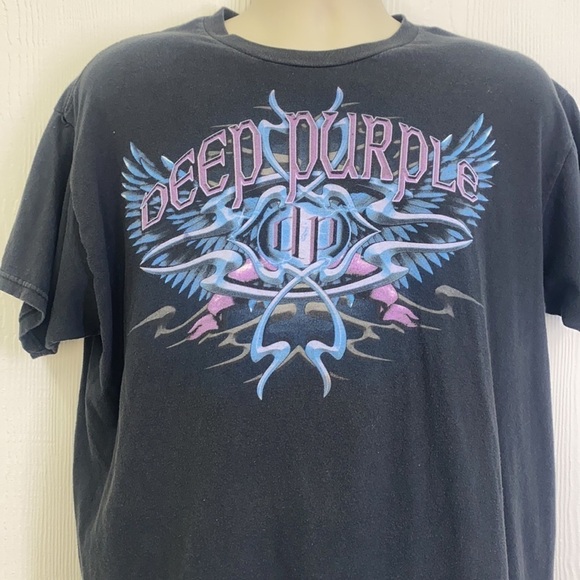 Quail Hollow - Vintage Deep Purple Band Shirt in Black and Purple Size XL - Picture 3 of 11